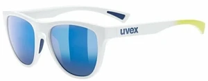 UVEX ESNLT Spirit White Mat/Mirror Blue Fahrradbrille