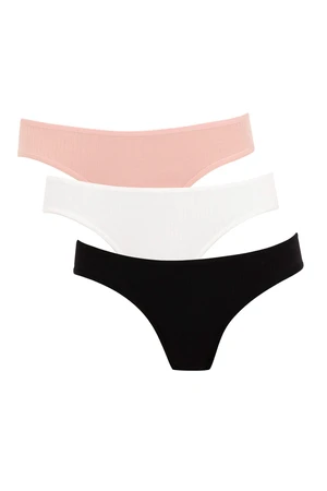 DEFACTO 3 piece Ribana Brazilian Panties Set