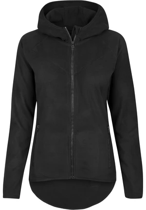 Women's Polar Fleece Zip-Up Hoodie in Black