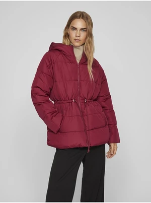 Red Ladies Quilted Jacket VILA Eana - Ladies