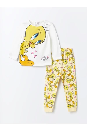 LC Waikiki Tweety Printed Baby Girl Pajamas Set