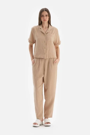 Dagi Beige Muslin Pants