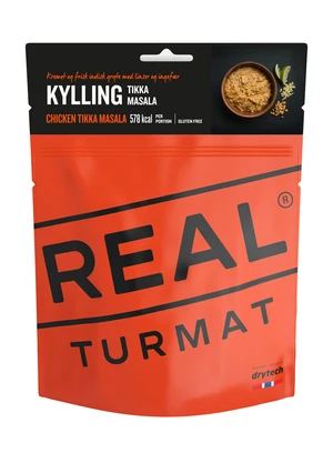 Dehydrované jedlo Kuracie Tikka Masala Real Turmat® (Farba: Oranžová)