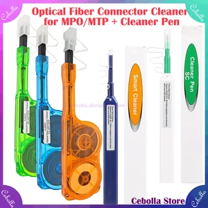 Optical Fiber Cleaner MPO MTP One-Click Cleaner Optical Fiber Cleaner Pen Fiber Optic Connector Adapter Optical Cleaning Tool