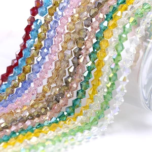 2/3/4/6/8mm AAA Shining Loose Bicone Glass Bead AB Charms Spacer Crystal Craft Beads DIY Bracelet Making Accessories joyeria