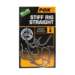 Fox háčky Edges Stiff Rig Straight Hooks vel. 5, 10 ks Micro Barbed