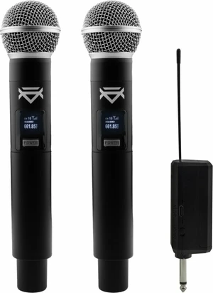 Veles-X Dual Wireless Handheld Microphone Party Karaoke System with Receiver Set fără fir 195 - 211 MHz