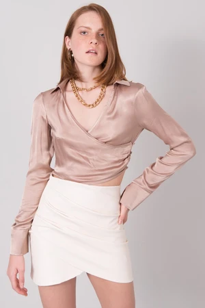 Beige blouse with BSL collar