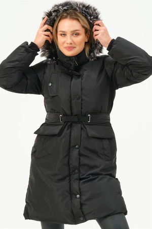 Z6774 DEWBERRY WOMEN'S OUTERWEAR-BLACK