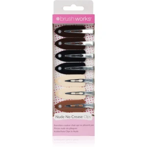 Brushworks No Crease Clips sponky do vlasů Nude