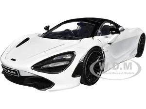 McLaren 720S White Metallic with Black Top "Pink Slips" Series 1/24 Diecast Model Car by Jada