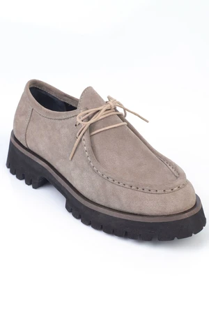 Capone Outfitters Genuine Suede Leather Lace-Up Women's Loafer