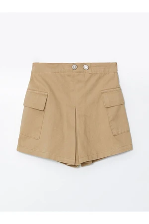 LC Waikiki Lcw Elastic Waist Girls Cargo Shorts Skirt