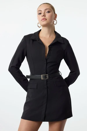 Trendyol Black Belted Short Jumpsuit