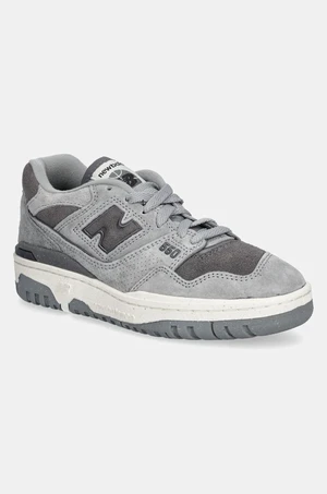 Semišové sneakers boty New Balance 550 šedá barva, BBW550RE