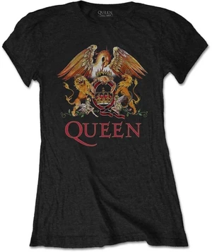 Queen T-Shirt Classic Crest Womens Black L