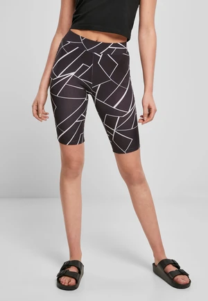 AOP Cycle Shorts Women's Geometric Black