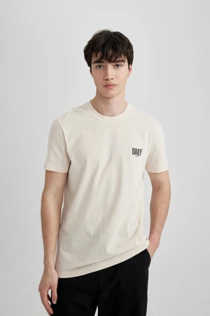 DEFACTO Slim Fit Crew Neck Printed Short Sleeve T-Shirt