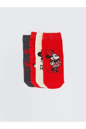 LC Waikiki 4-Piece Minnie Mouse Patterned Baby Girl Socks