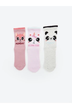 LC Waikiki Patterned Girl's Socks 3-Piece