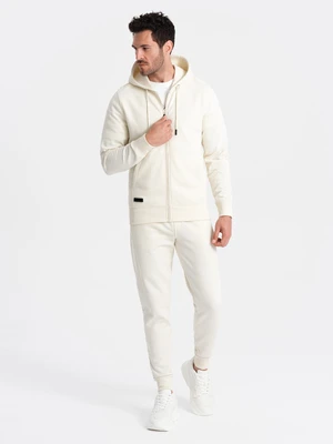 Ombre BASIC men's cotton sweatshirt set unbuttoned sweatshirt + joggers