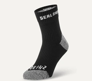 Sealskinz Waterproof All Weather Ankle Length Sock with Hydrostop Black/Grey M Șosete ciclism