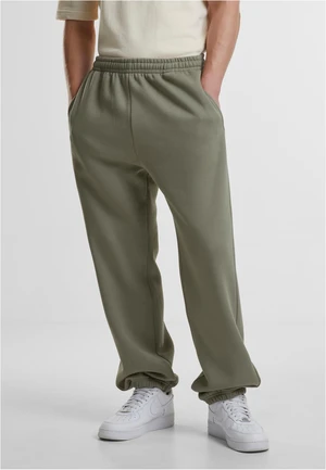 Men's basic sweatpants Fluffy light olive