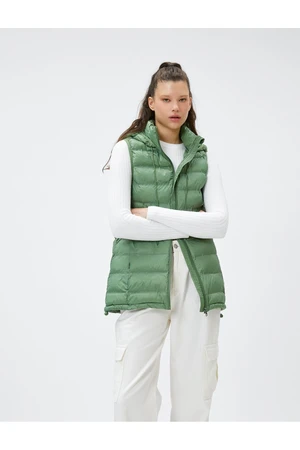 Koton Puffer Vest Hooded Pocket Detailed Stopper