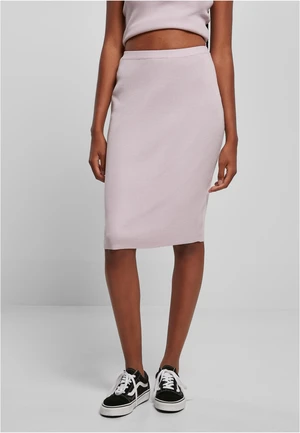 Women's ribbed lilac midi skirt