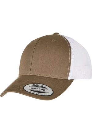 YP CLASSICS RECYCLED RETRO TRUCKER CAP 2-TONE olive/white