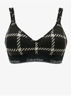 Čierna kockovaná braletka Calvin Klein Underwear