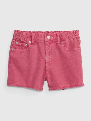 Pink girls' shorts GAP denim high rise Washwell