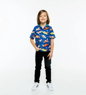 Mr. GUGU & Miss GO Kids's Shirt SH-K1616 Navy Blue