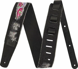 Fender Wrangler Ripped Paisley Denim Strap Kytarový pás Black