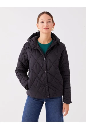 LC Waikiki Women's Quilted Down Jacket with a Hood