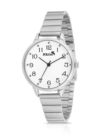 Polo Air Classic Numeral Women's Wristwatch Silver Color