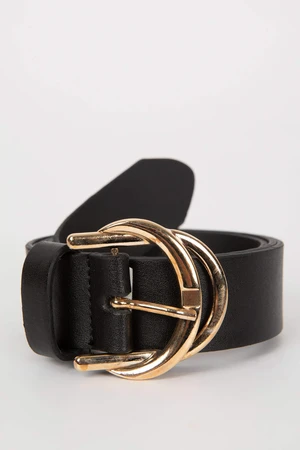 DEFACTO Woman Oval Buckle Faux Leather Classic Belt