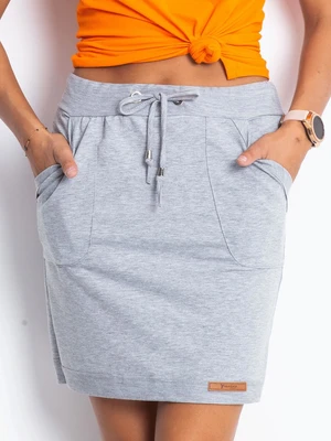 Casual gray sweatshirt skirt