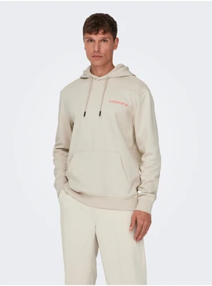 Beige Men's Hoodie ONLY & SONS Bryce - Men's