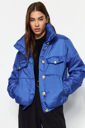 Trendyol Saxe-Light Gold Button Detailed Quilted Puffy Coat