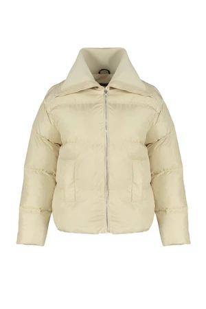 Trendyol Beige Ribbed Collar Detailed, Water-Repellent Inflatable Coat