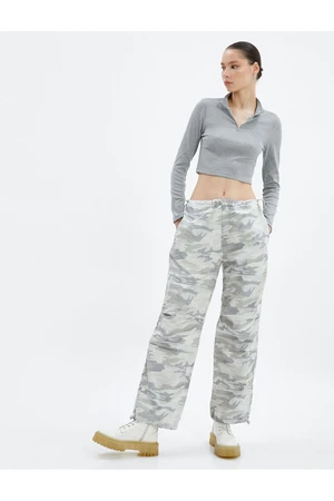 Koton Gray Patterned Jeans for Women