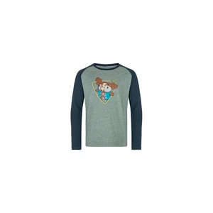 Boys' boulder long sleeve T-shirt KENIER-JB DARK GREEN