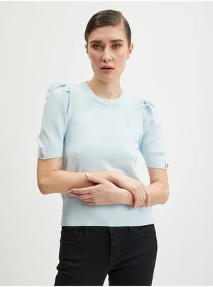 Light blue Ladies Short Sleeve Sweater Guess Emma - Women