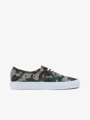 Khaki Mens Patterned Sneakers VANS UA Authentica - Men