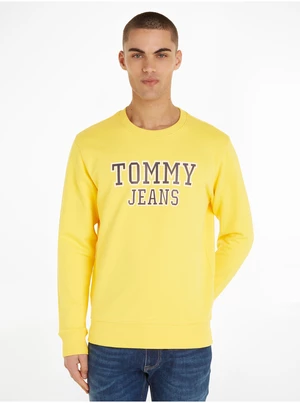 Yellow Mens Sweatshirt with Tommy Jeans Entry Graphi - Men