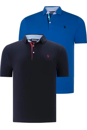 DUAL SET T8582 DEWBERRY MENS T-SHIRT-NAVY BLUE- SX