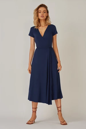 Kolorli Woman's Dress Flora Long Navy Blue