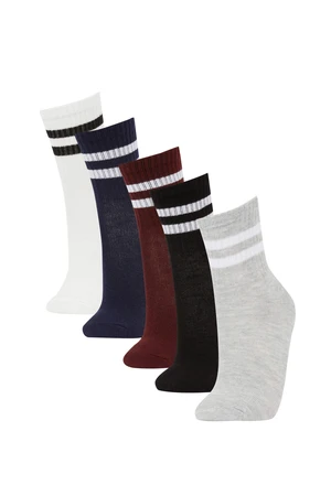 DEFACTO Girls 5 Pack Cotton Long Socks