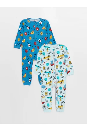 LC Waikiki Crew Neck Printed Baby Boy Rompers 2-Pack